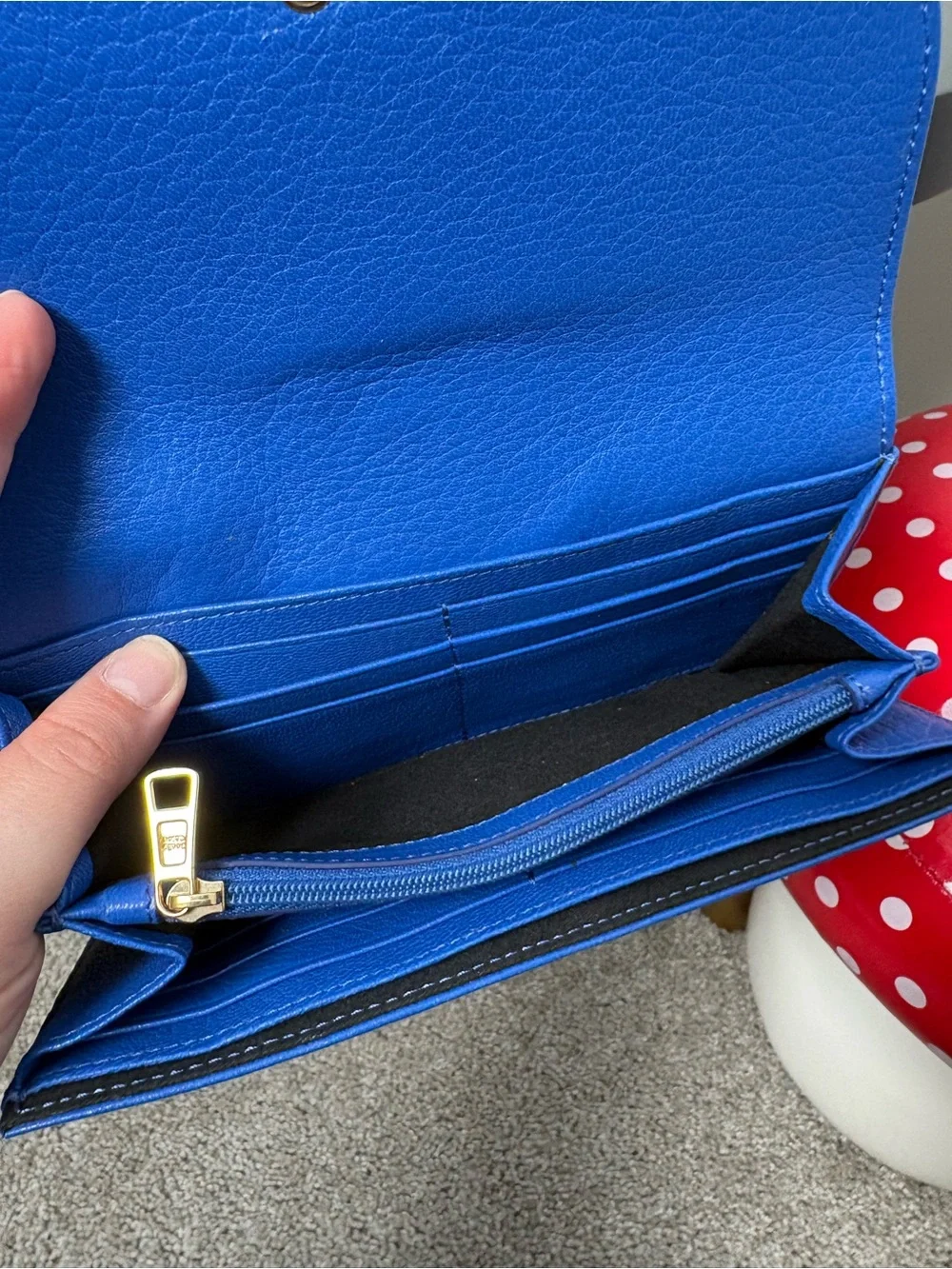 See By Chloe Hana Long Leather Blue Wallet